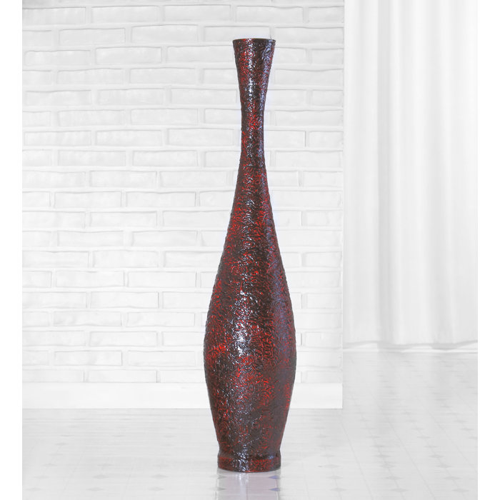 PoliVaz Red 45.5'' Resin Floor Vase & Reviews Wayfair